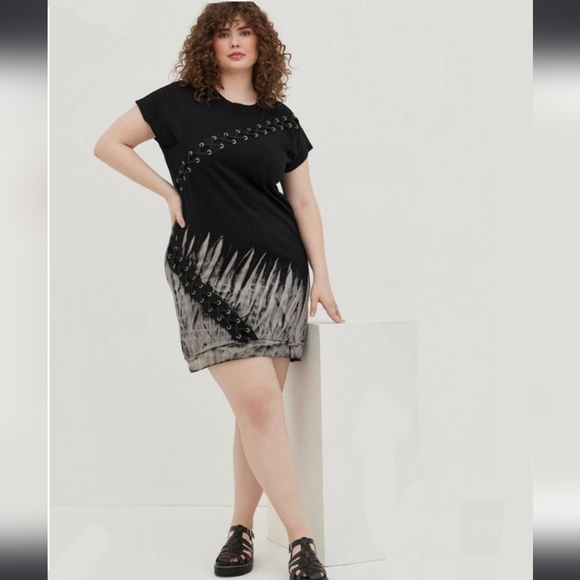 Lovesick Lace-up Tie-dye Dress - Picture 4 of 6